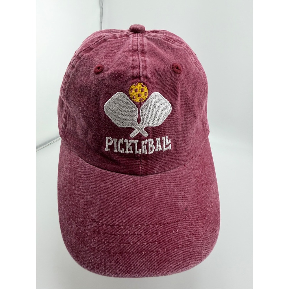 Waldeal Pickleball Hat Maroon Washed Adjustable Dad Cap Embroidered Burgundy